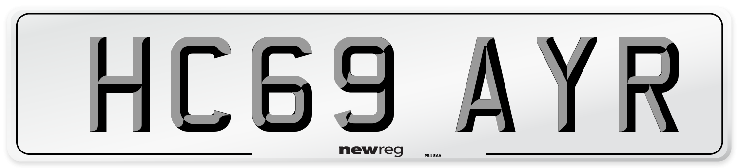 HC69 AYR Number Plate from New Reg
